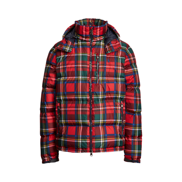 Chaqueta hidrofuga de plumon con cuadros