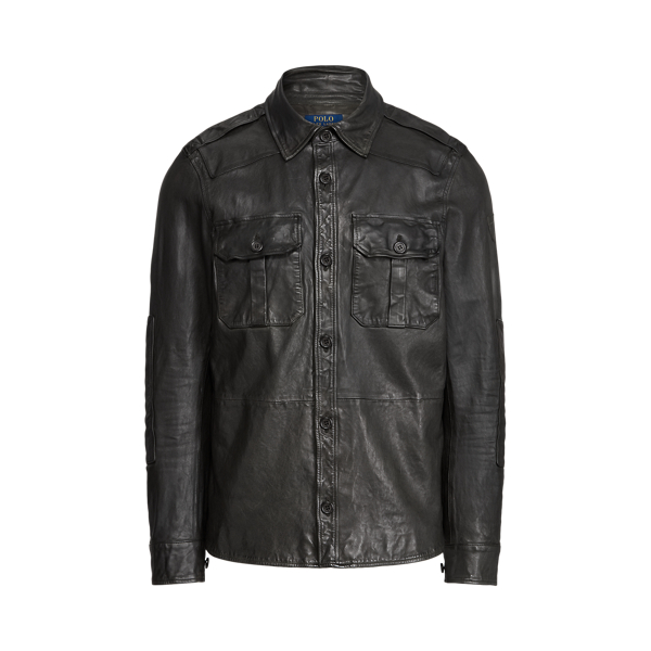Leather Shirt Jacket | Ralph Lauren UK