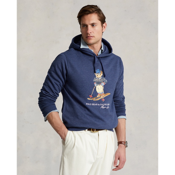 Buy Polo Ralph Lauren Grey Polo Bear Fleece Hoodie for Men in Qatar