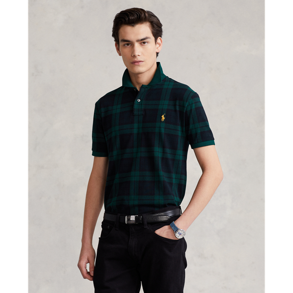 Custom Slim Fit Tartan Mesh Polo Shirt Polo Ralph Lauren 1