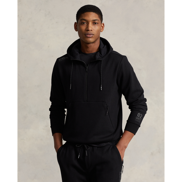 Hooded deals half zip