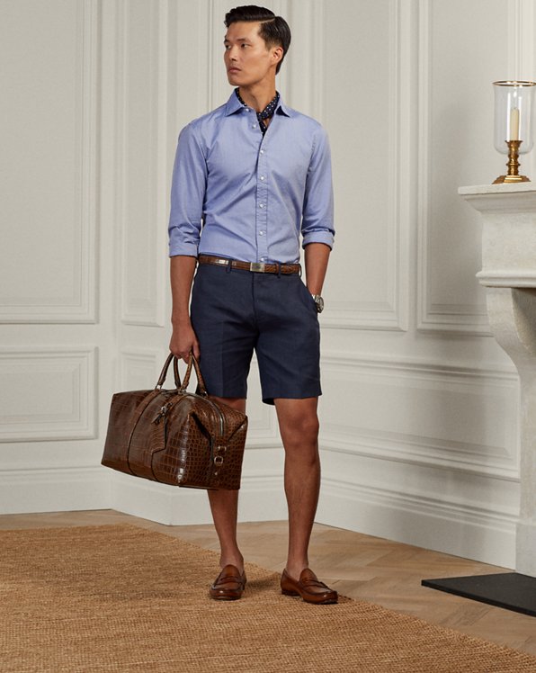 Gregory tailored fit linnen short