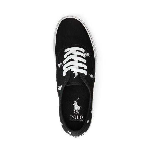 Polo Ralph Lauren Keaton Allover Pony Canvas Trainer 4