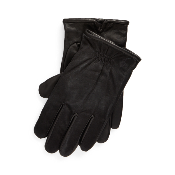 Waxed Canvas &amp; Leather Touch Gloves Polo Ralph Lauren 1