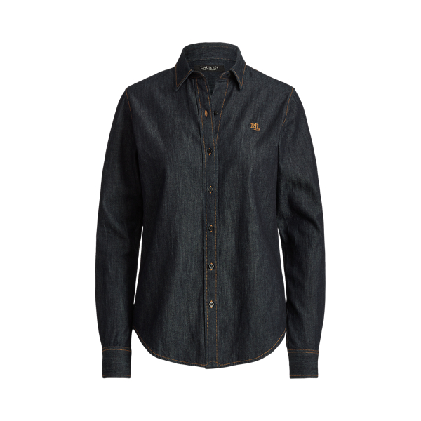 ralph lauren black denim shirt