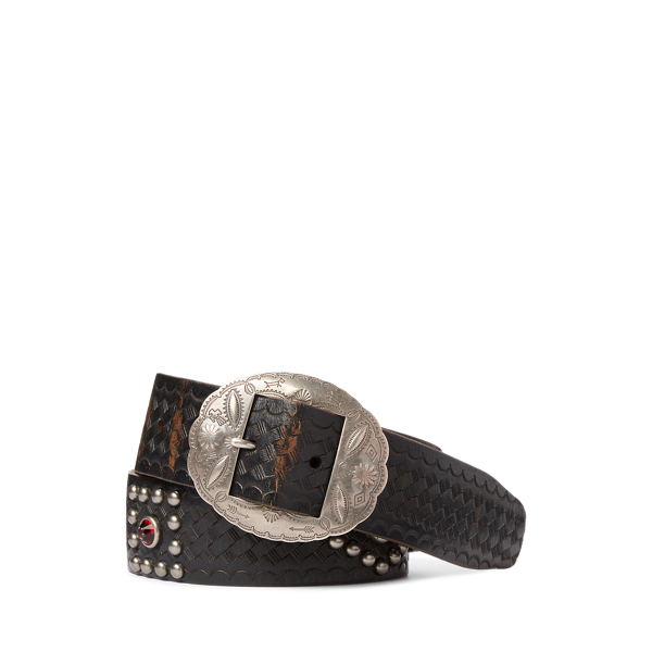 Studded Leather Belt RRL 1