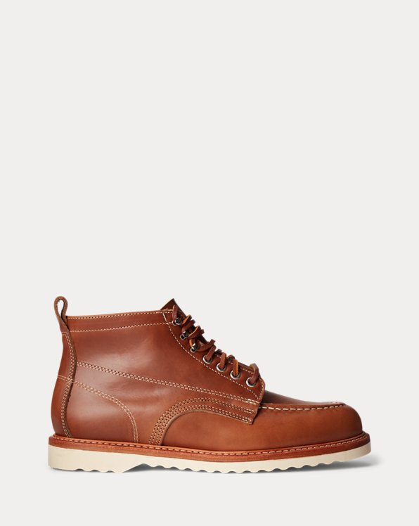 Leather Lace-Up Boot