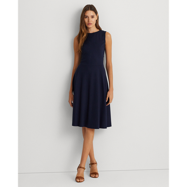 Ponte Fit-and-Flare Dress Lauren 1