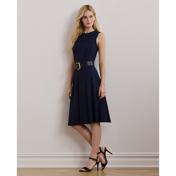 Ponte Fit-and-Flare Dress Lauren 1