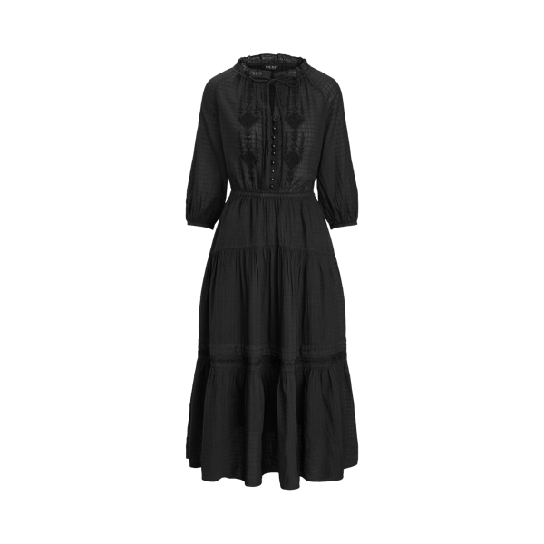 Checked Cotton Dobby Dress for Women | Ralph Lauren® IE