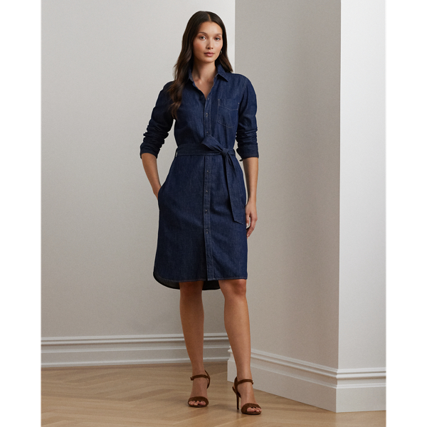 Belted Denim Shirtdress