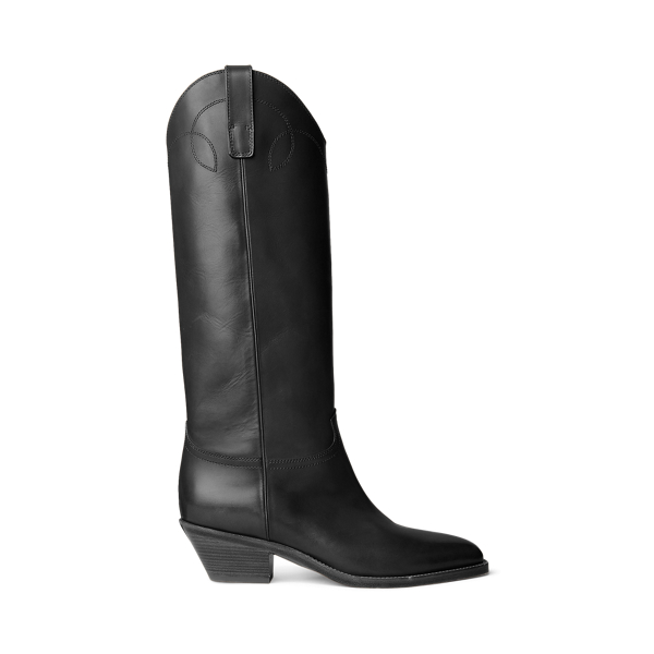 Jaelynne Burnished Calfskin Tall Boot | Ralph Lauren