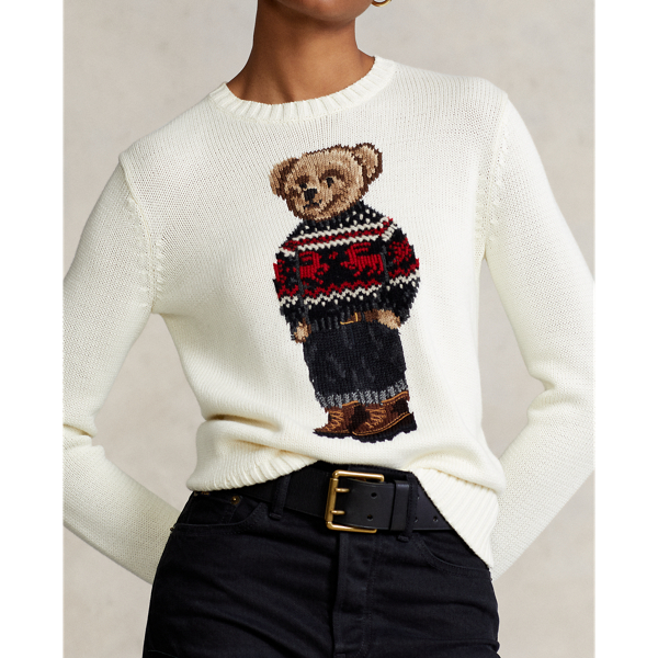 Fair Isle Polo Bear Cotton Jumper