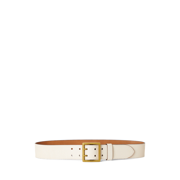 Double-Prong Vachetta Leather Belt Polo Ralph Lauren 1