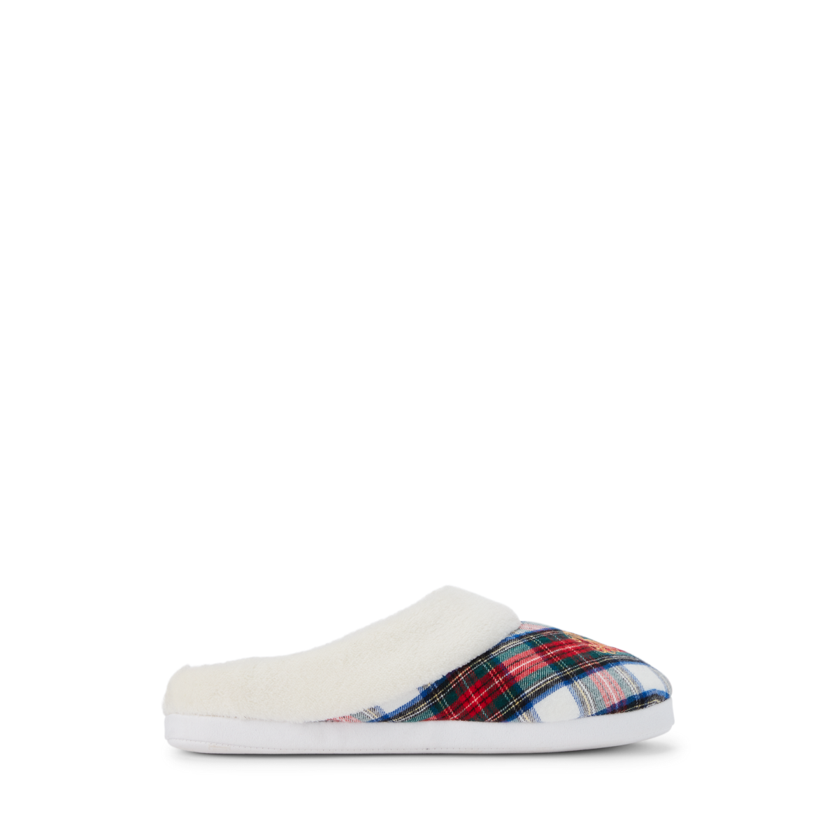 Plaid Logo Slipper Ralph Lauren