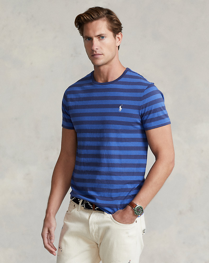 Custom Slim Fit Striped Jersey T-Shirt Polo Ralph Lauren 1