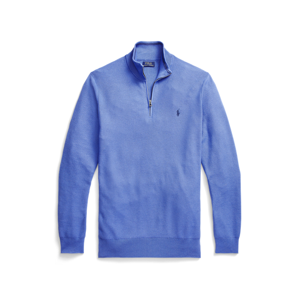 Mesh-Knit Cotton Quarter-Zip Jumper for Men | Ralph Lauren® UK