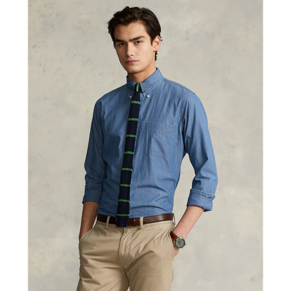 Polo Ralph Lauren Custom Fit Indigo Chambray Shirt 1