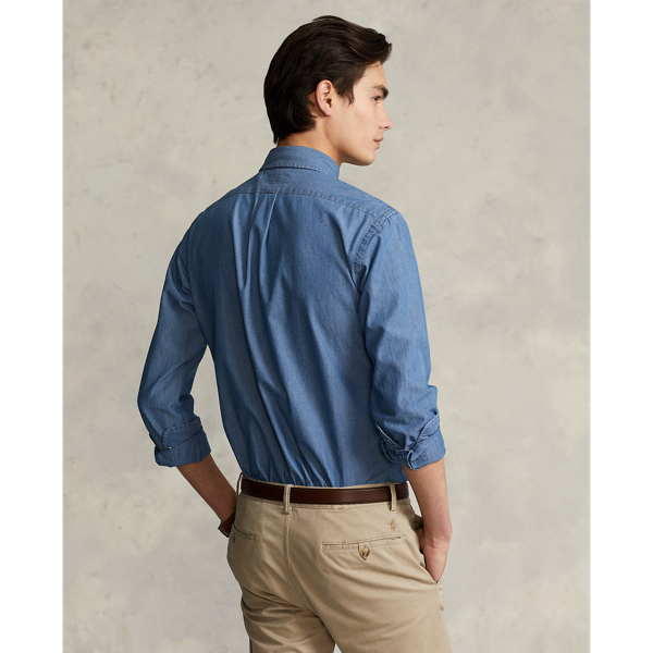 Polo Ralph Lauren Custom Fit Indigo Chambray Shirt 4