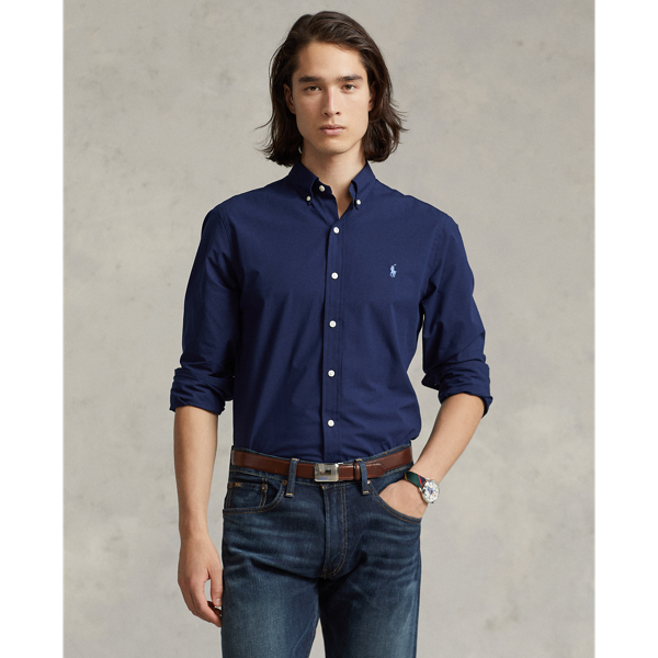 Custom Fit Stretch Poplin Shirt