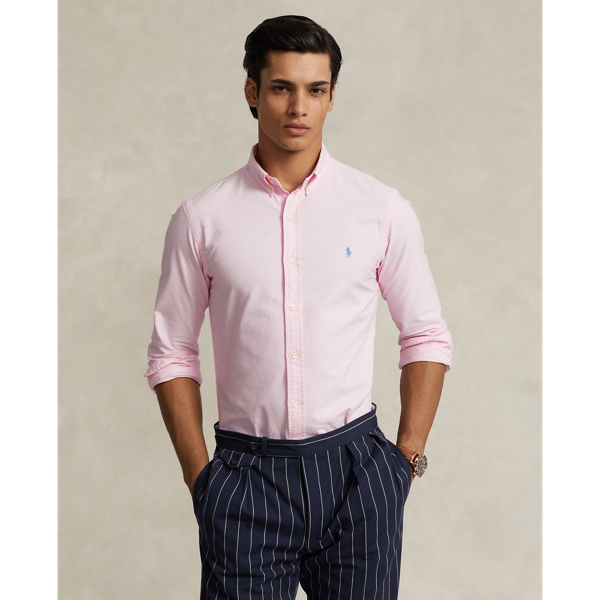 Chemise Oxford cintrée teinte en pièce