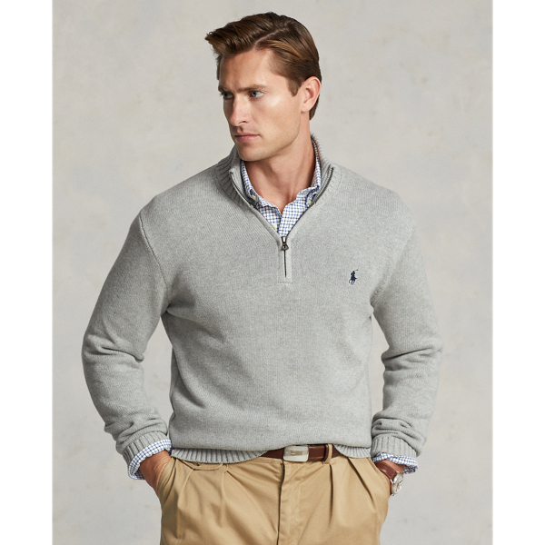 Cotton Quarter-Zip Jumper