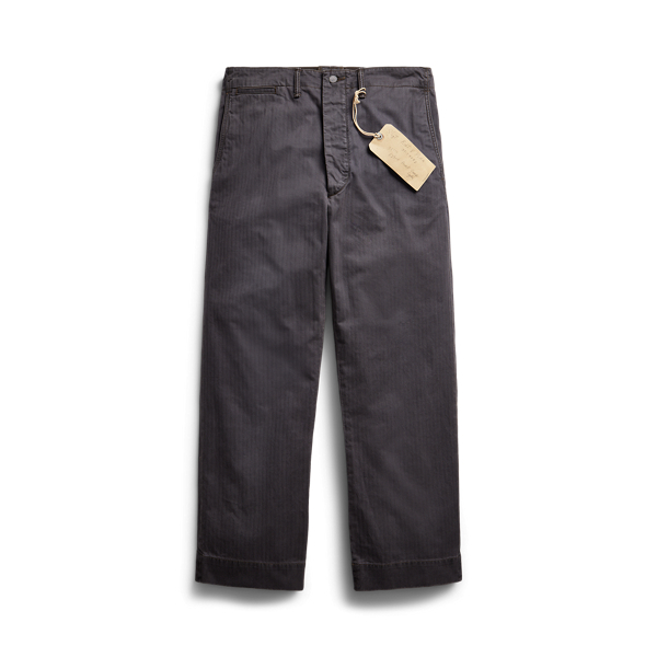 Garment-Dyed Herringbone Field Trouser