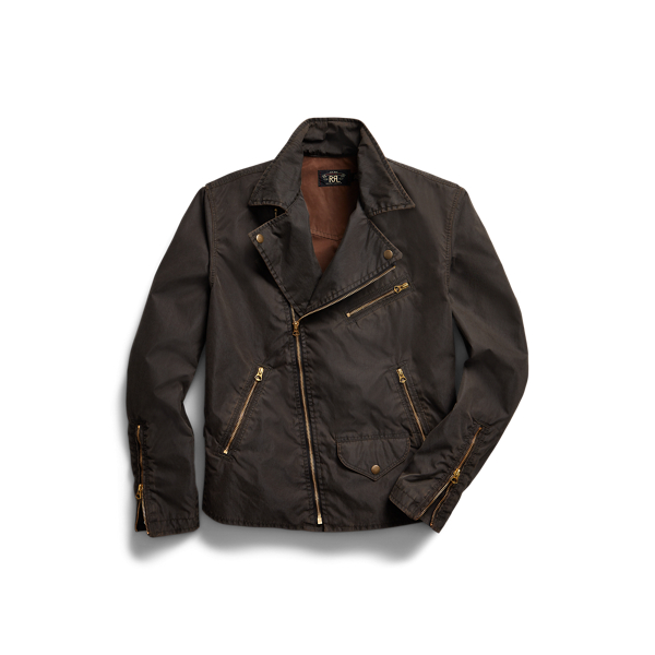 New Polo Ralph Lauren Men's Leather Biker Jacket L Black $998