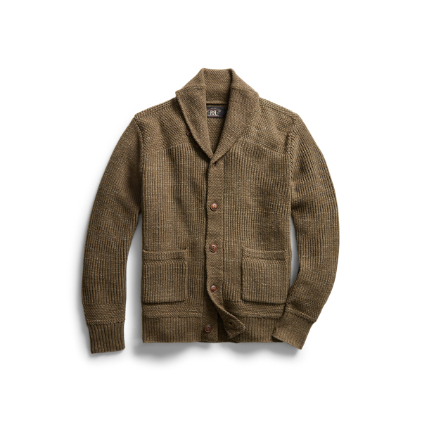 Cotton-Wool Shawl-Collar Cardigan RRL 1