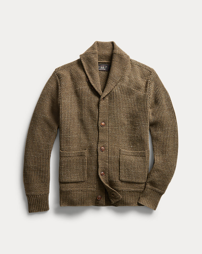 Cotton-Wool Shawl-Collar Cardigan RRL 1