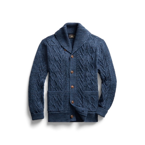 Aran-Knit Cotton Cardigan RRL 1