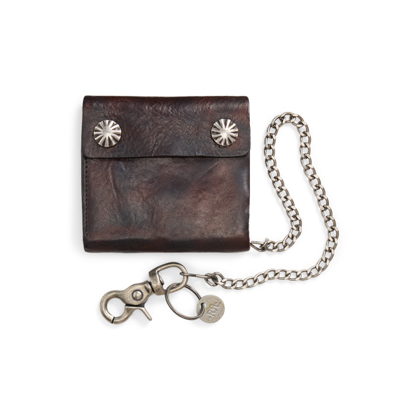 Concho Leather Chain Wallet