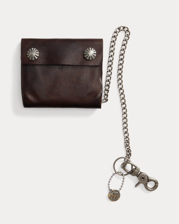 Concho Leather Chain Wallet
