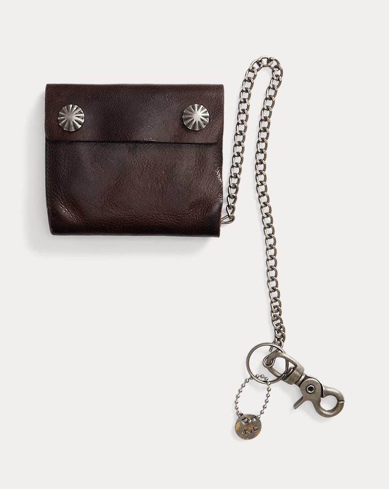 Concho Leather Chain Wallet RRL 1