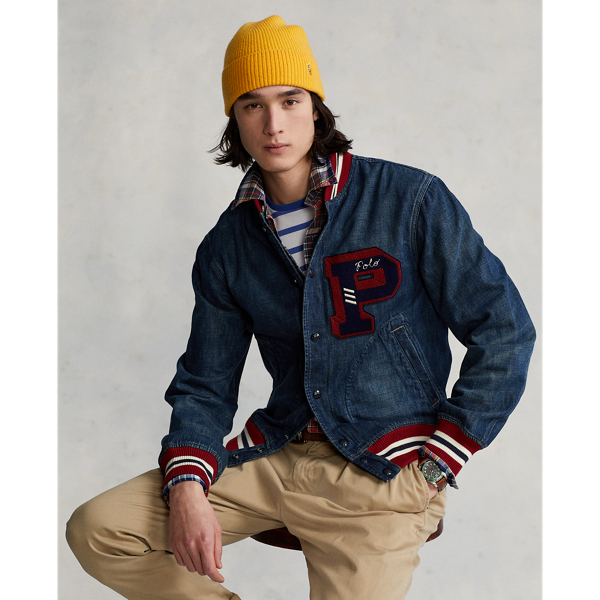 Ralph lauren hotsell varsity denim jacket