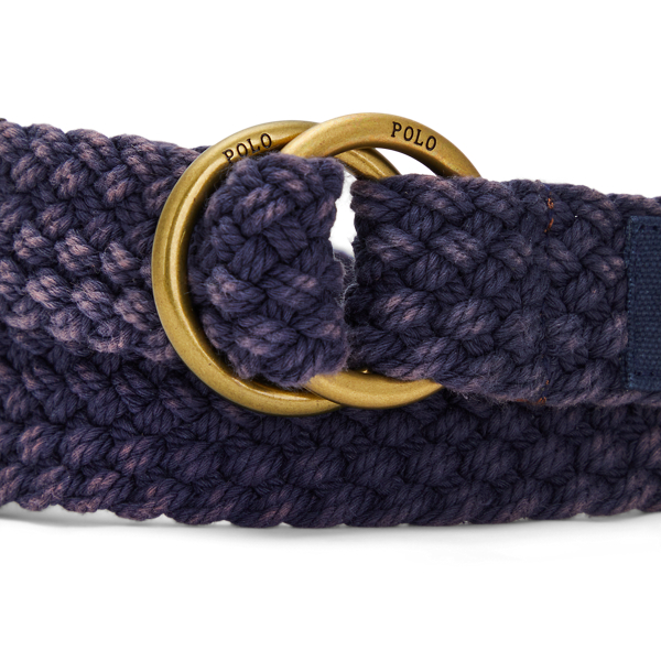 Polo Ralph Lauren Leather-Trim Cotton Belt 2