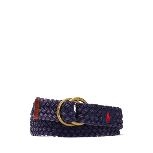 Polo Ralph Lauren Leather-Trim Cotton Belt 1