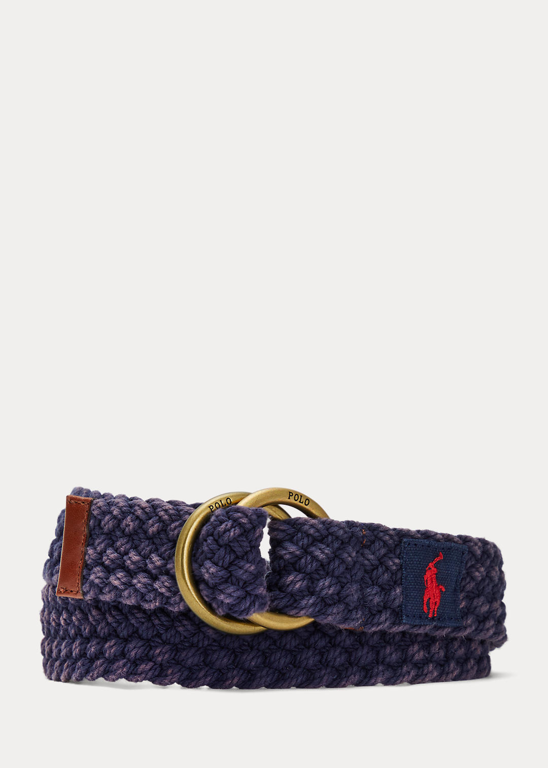 Polo Ralph Lauren Leather-Trim Cotton Belt 1