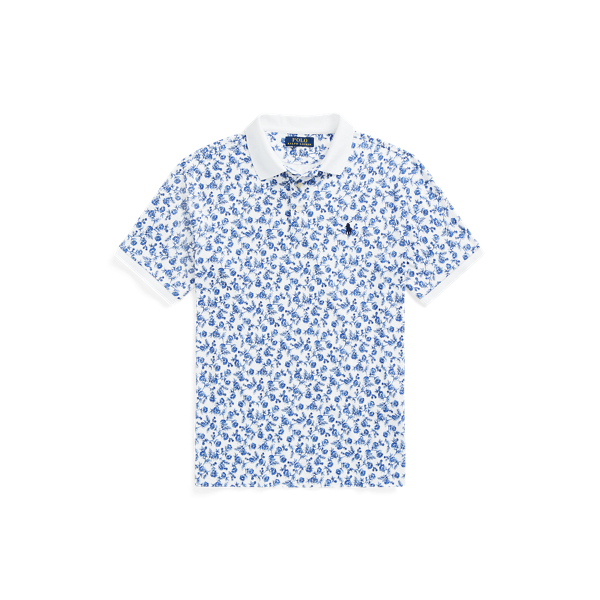 Floral Print Soft Cotton Polo Shirt