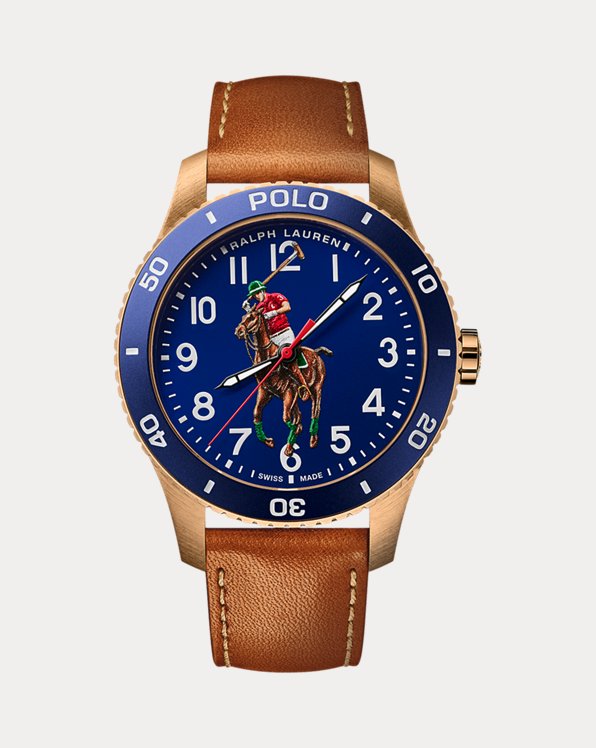 Bronze Polo Watch Blue Dial