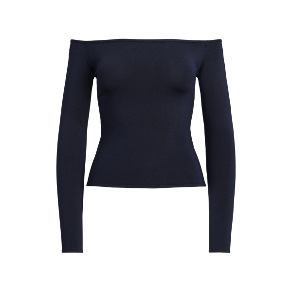 Mulberry Silk Off-the-Shoulder Jumper