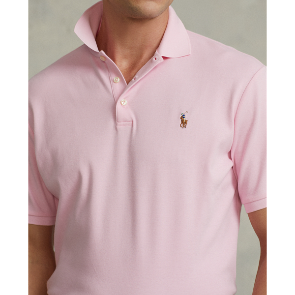 Polo Ralph Lauren Custom Slim Fit Soft Cotton Polo Shirt 710704319 In  Purple - Excel Clothing