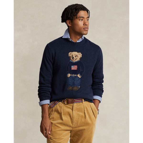 Pull Polo Bear en coton et lin