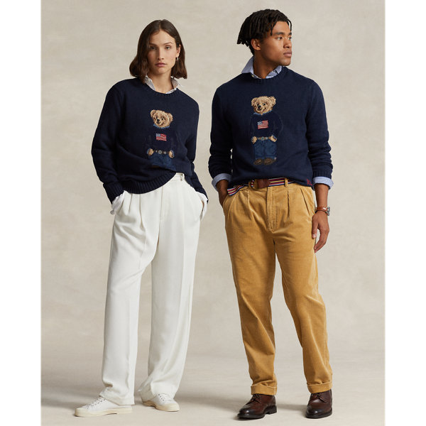 Pull Polo Bear en coton et lin