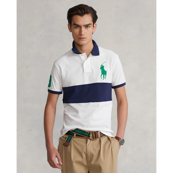 Custom Slim Fit Big Pony Mesh Polo Shirt for Men | Ralph Lauren® CL