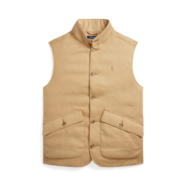 Stretch Linen-Cotton Vest