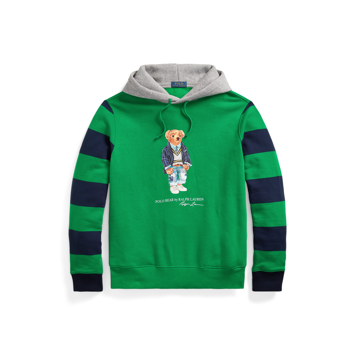 Buy Polo Ralph Lauren Grey Polo Bear Fleece Hoodie for Men in Qatar