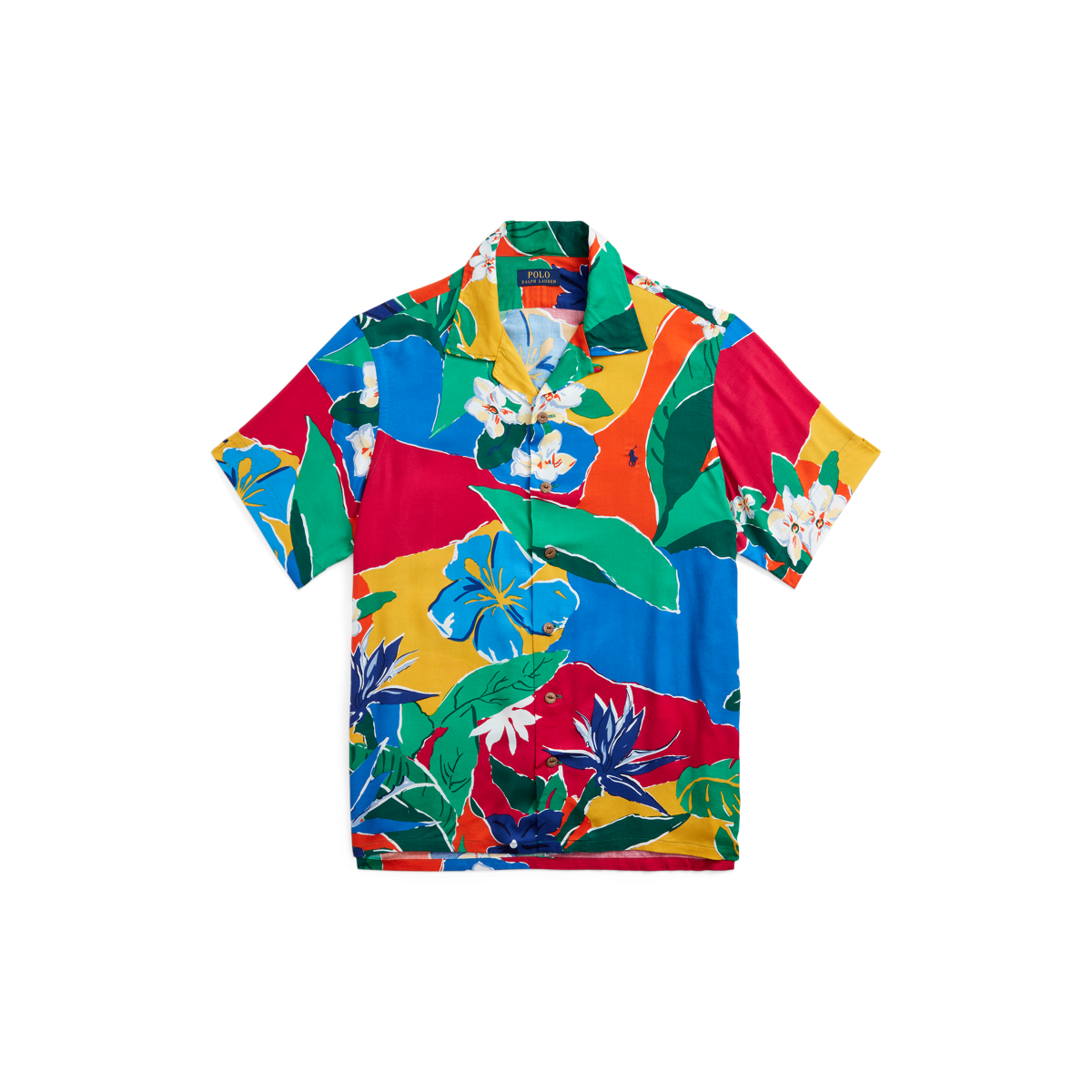 Classic Fit Floral-Print Camp Shirt