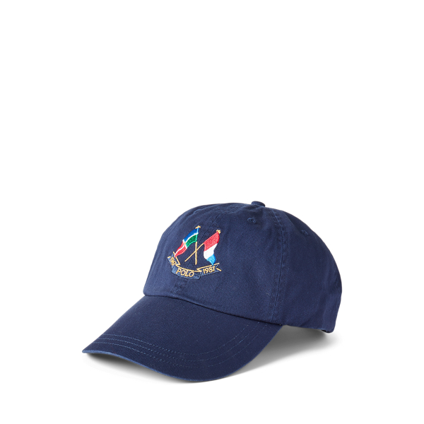 Keperstof pet met lange klep en schild voor Men Ralph Lauren NL