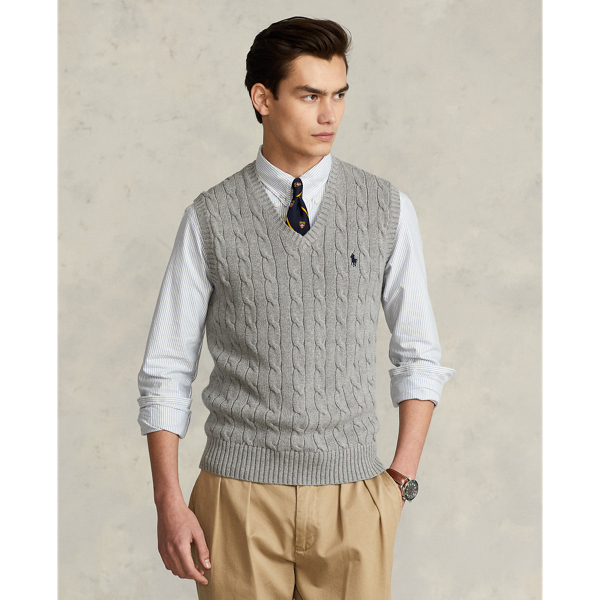 Cable-Knit Cotton Jumper Vest
